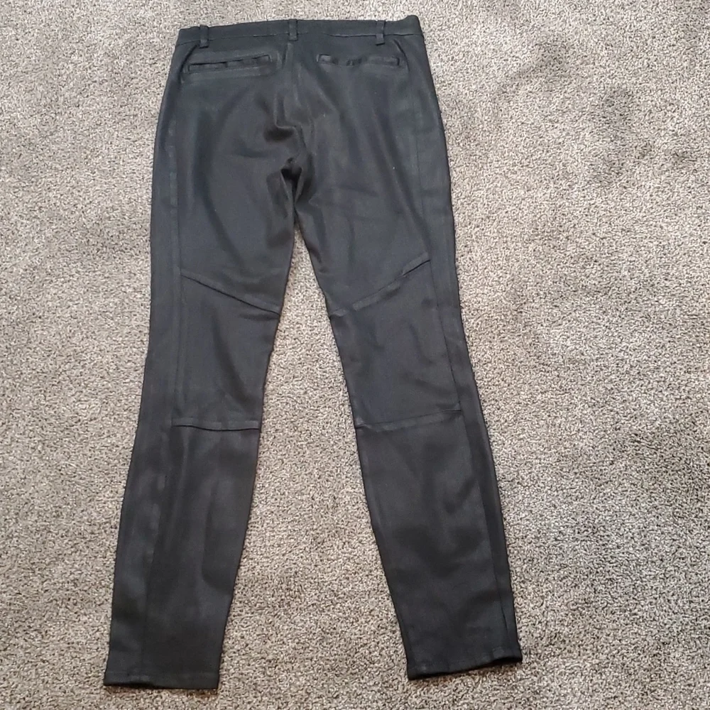 J Brand Womens Moto Skinny in Coated Black Jeans sz 29